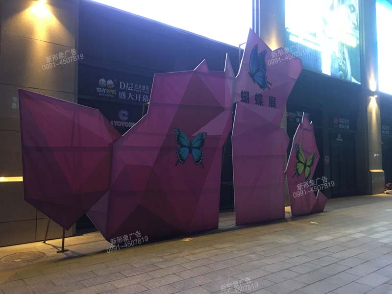 商場蝴蝶展活動(dòng)異形造型美陳制作